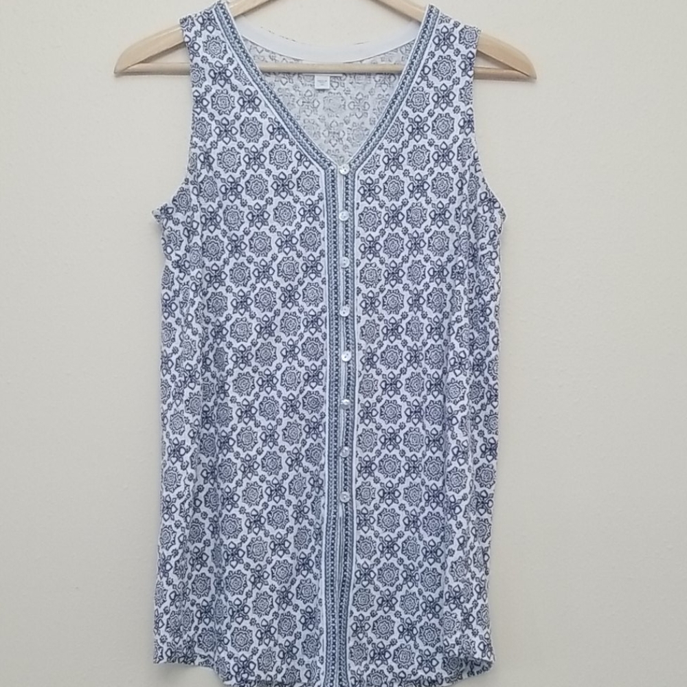 J. Jill Geometric Print Tank Top XS